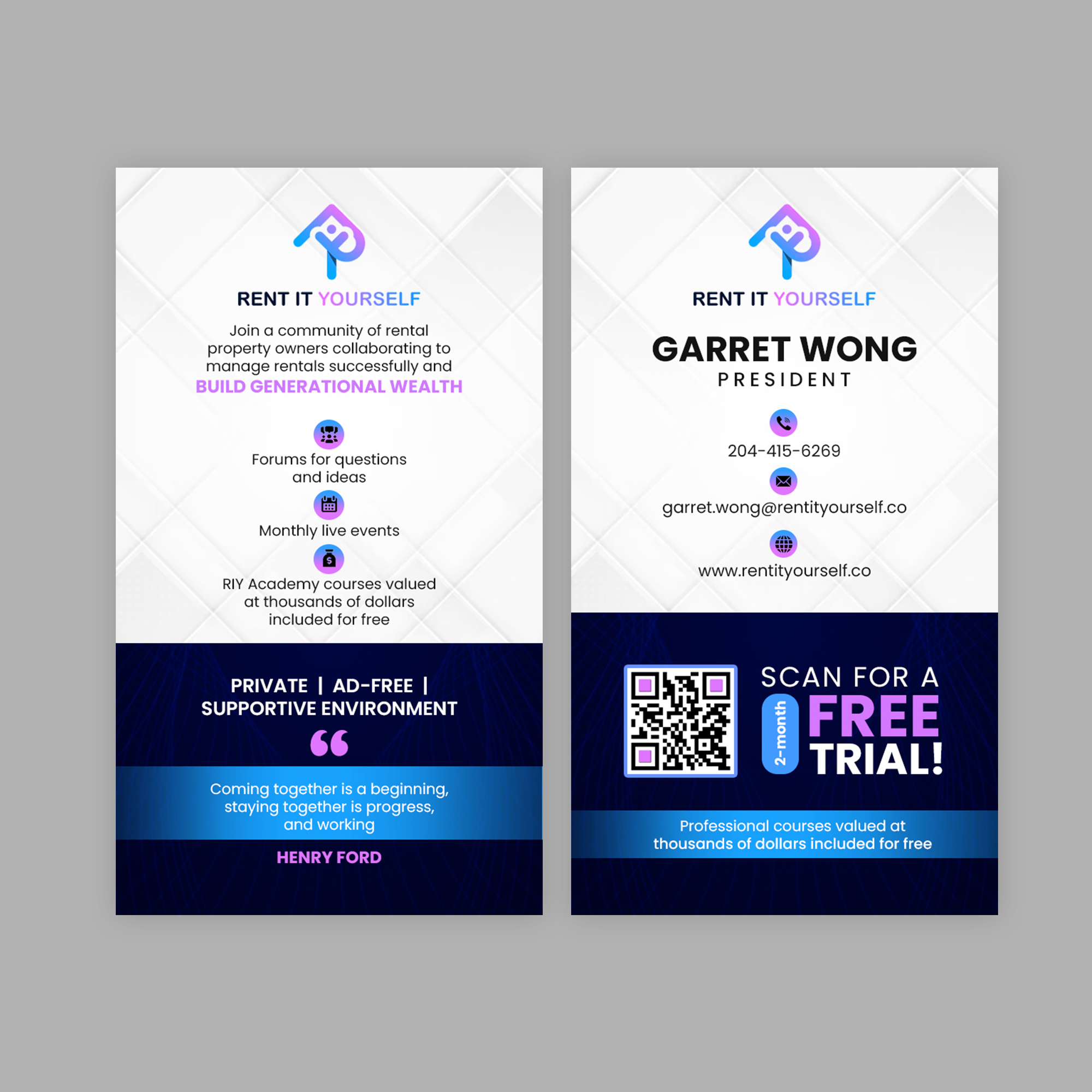 Diseño de Tarjeta de Presentación por debdesign para Upper Edge Property Management Inc. | Diseño #33330023