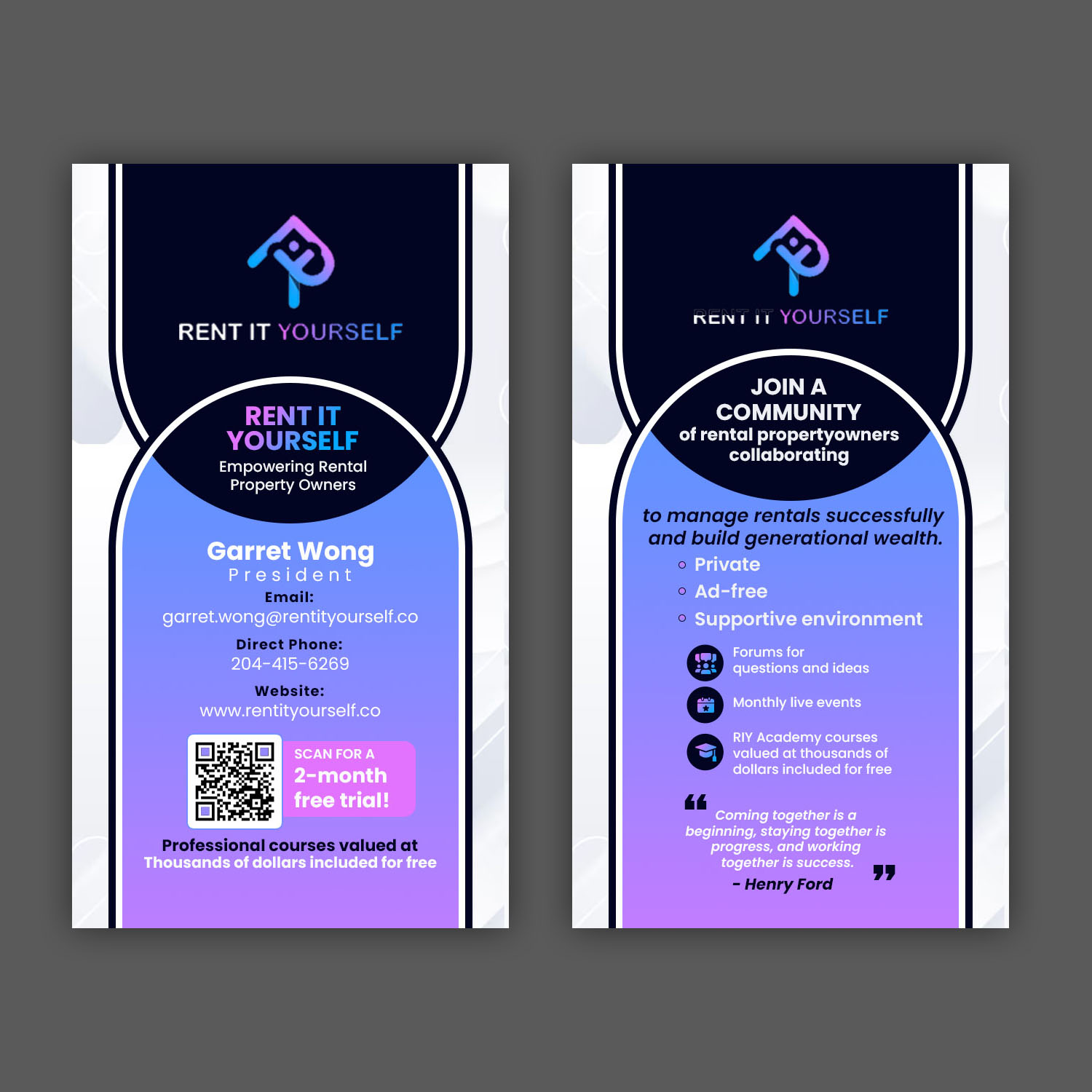 Diseño de Tarjeta de Presentación por debdesign para Upper Edge Property Management Inc. | Diseño #33331407