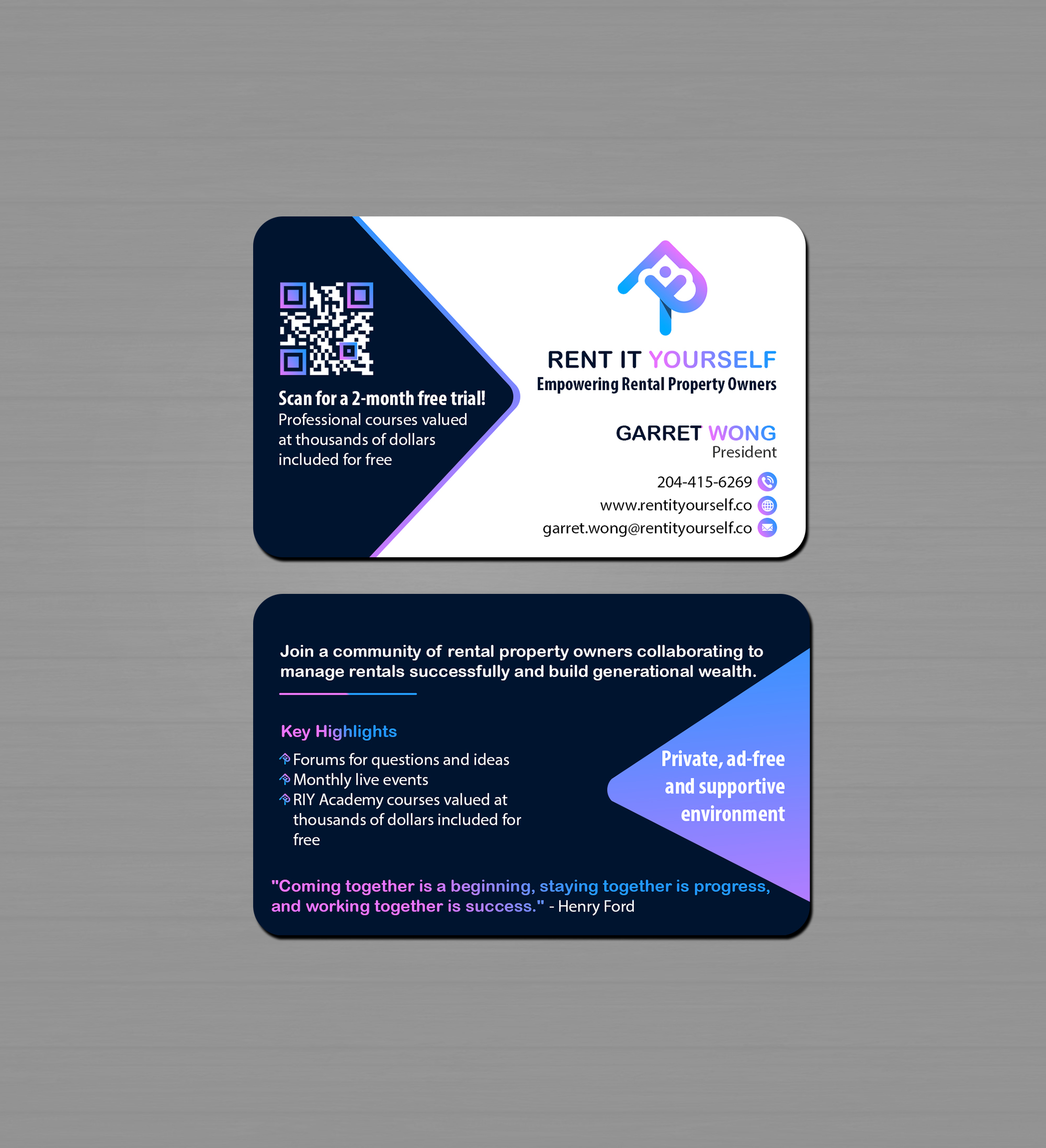Business Card Design by Creations Box 2015 for Upper Edge Property Management Inc. | Design #33323239