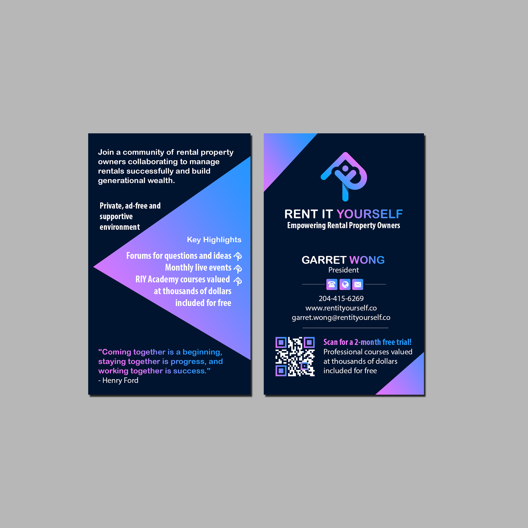 Business Card Design by Creations Box 2015 for Upper Edge Property Management Inc. | Design #33323251