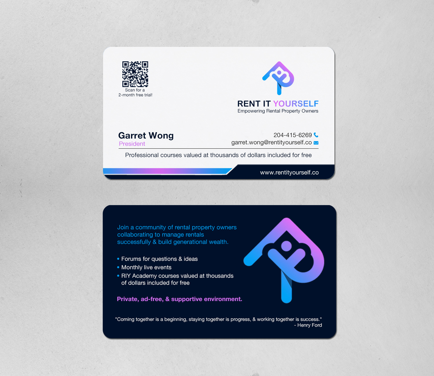 Business Card Design by Brand aid for Upper Edge Property Management Inc. | Design #33329339