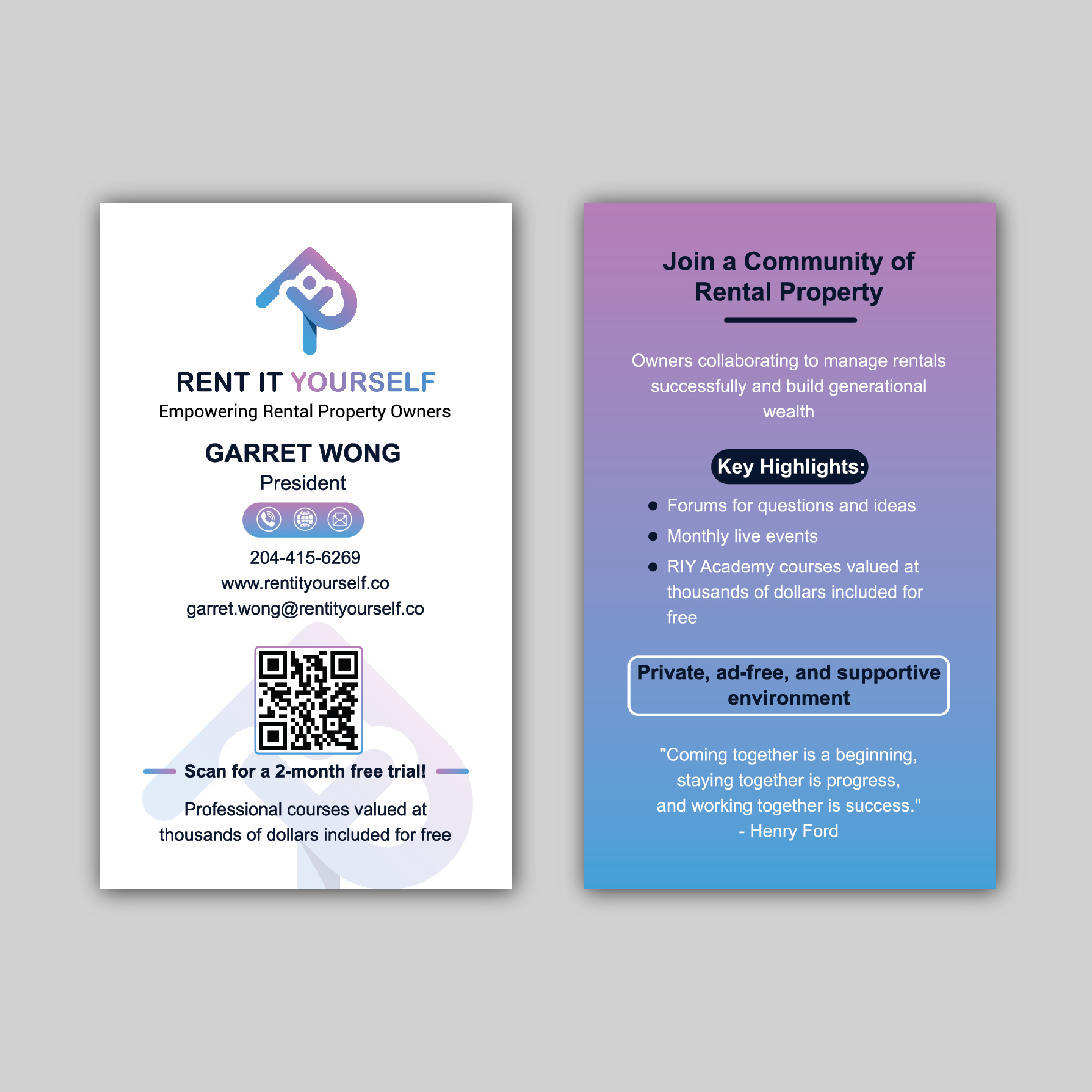 Business Card Design by Bidita Saha for Upper Edge Property Management Inc. | Design #33314381
