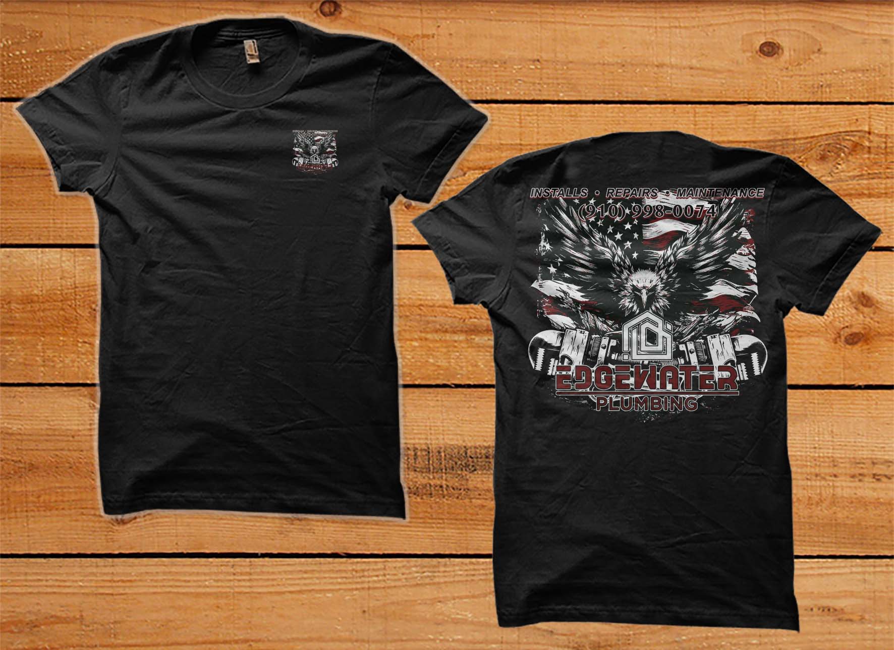 Apparel Design by SATHIRA for Edgewater Plumbing | Design #33344809