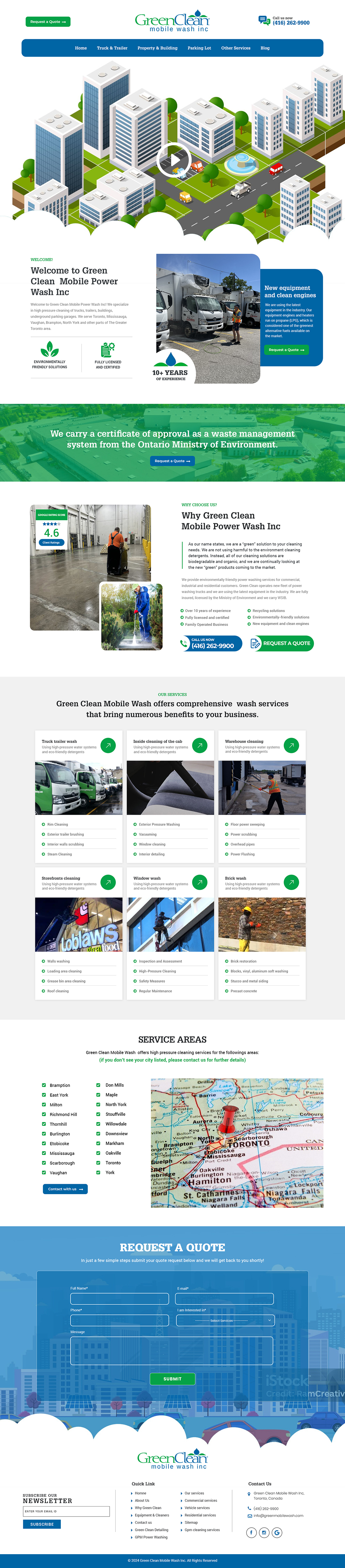 Web Design by Dream Logo Design for Green clean mobile wash inc | Design #33330919