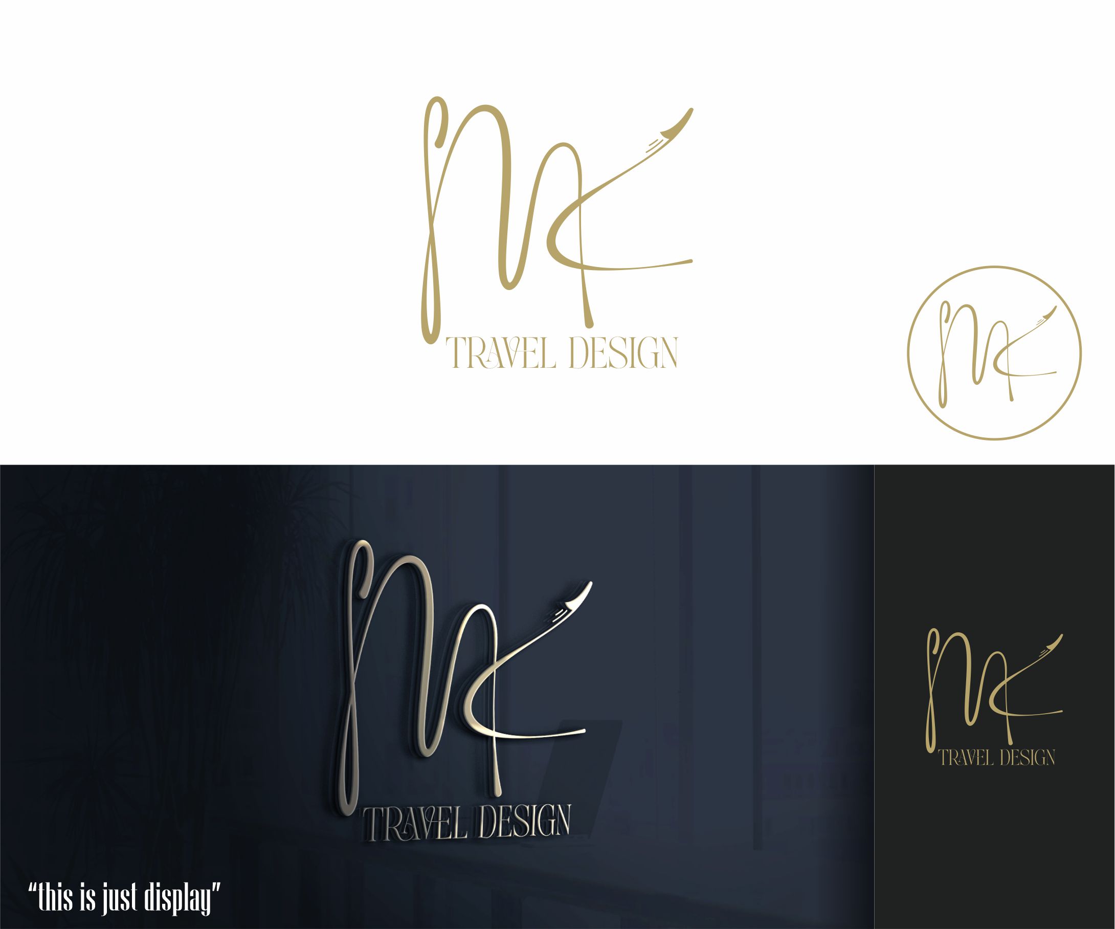 Logo Design by alkaline for MK Travel Design | Design #33330582