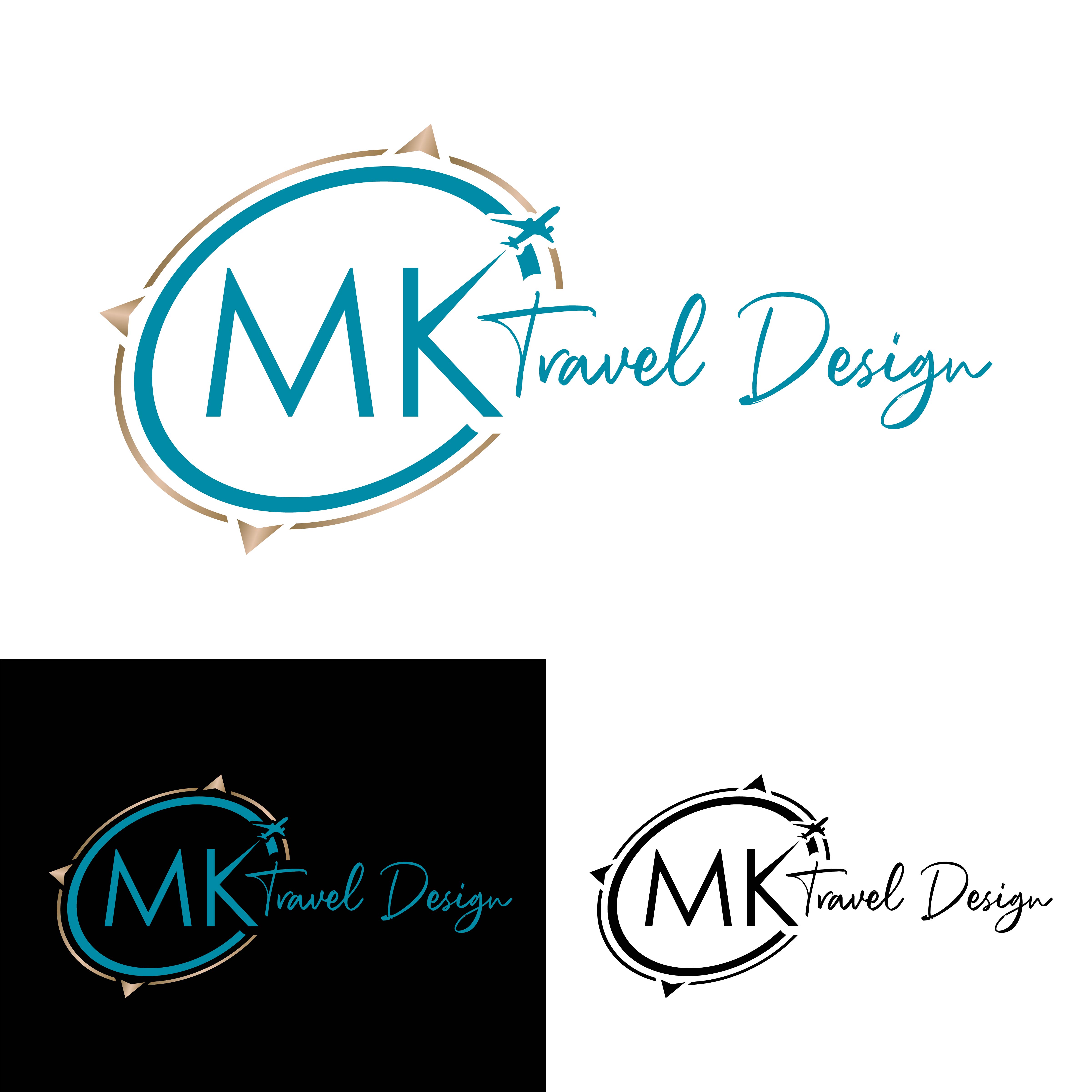 Logo Design by John Mark Arts for MK Travel Design | Design #33341359
