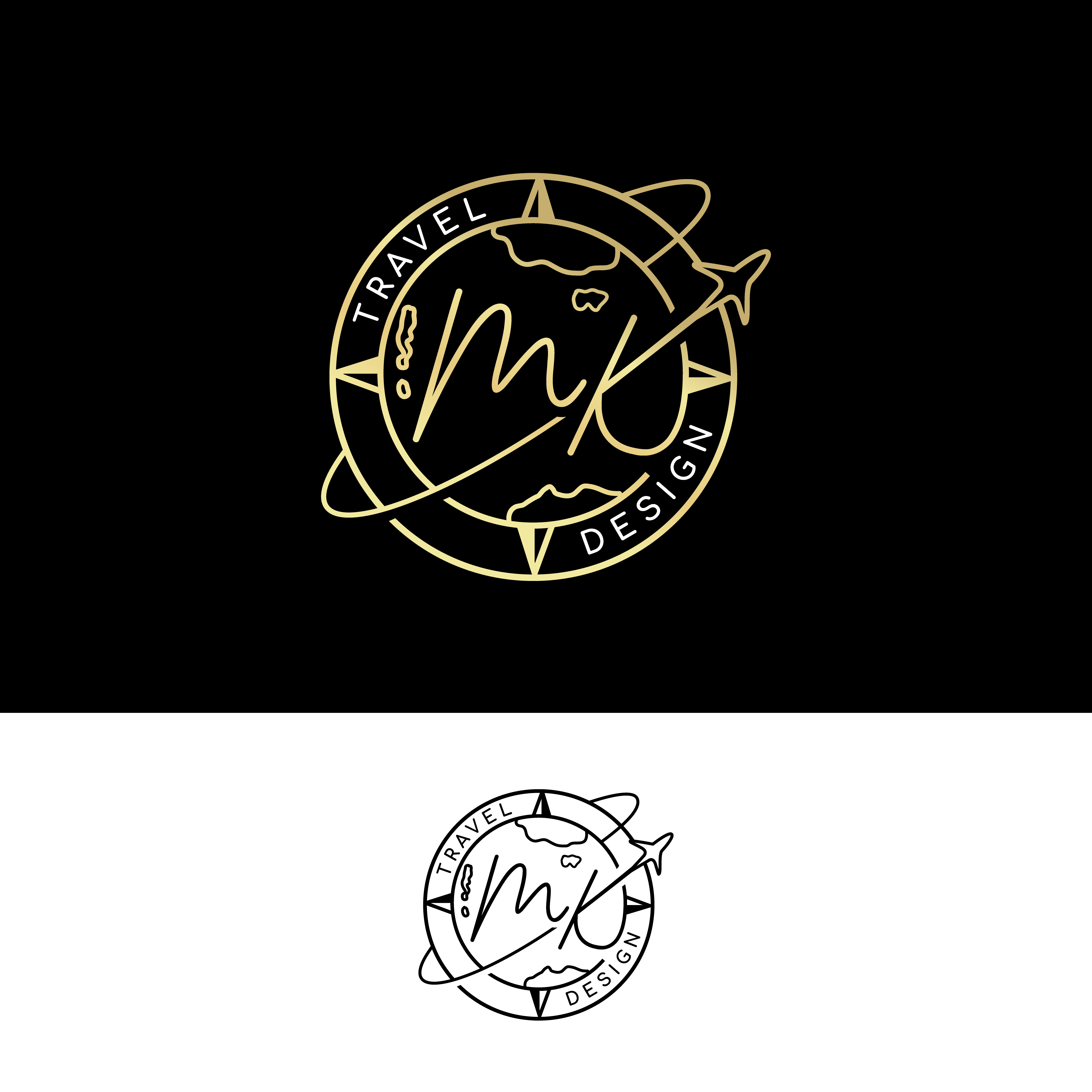 Logo Design by CREATIVE1968 for MK Travel Design | Design #33355287