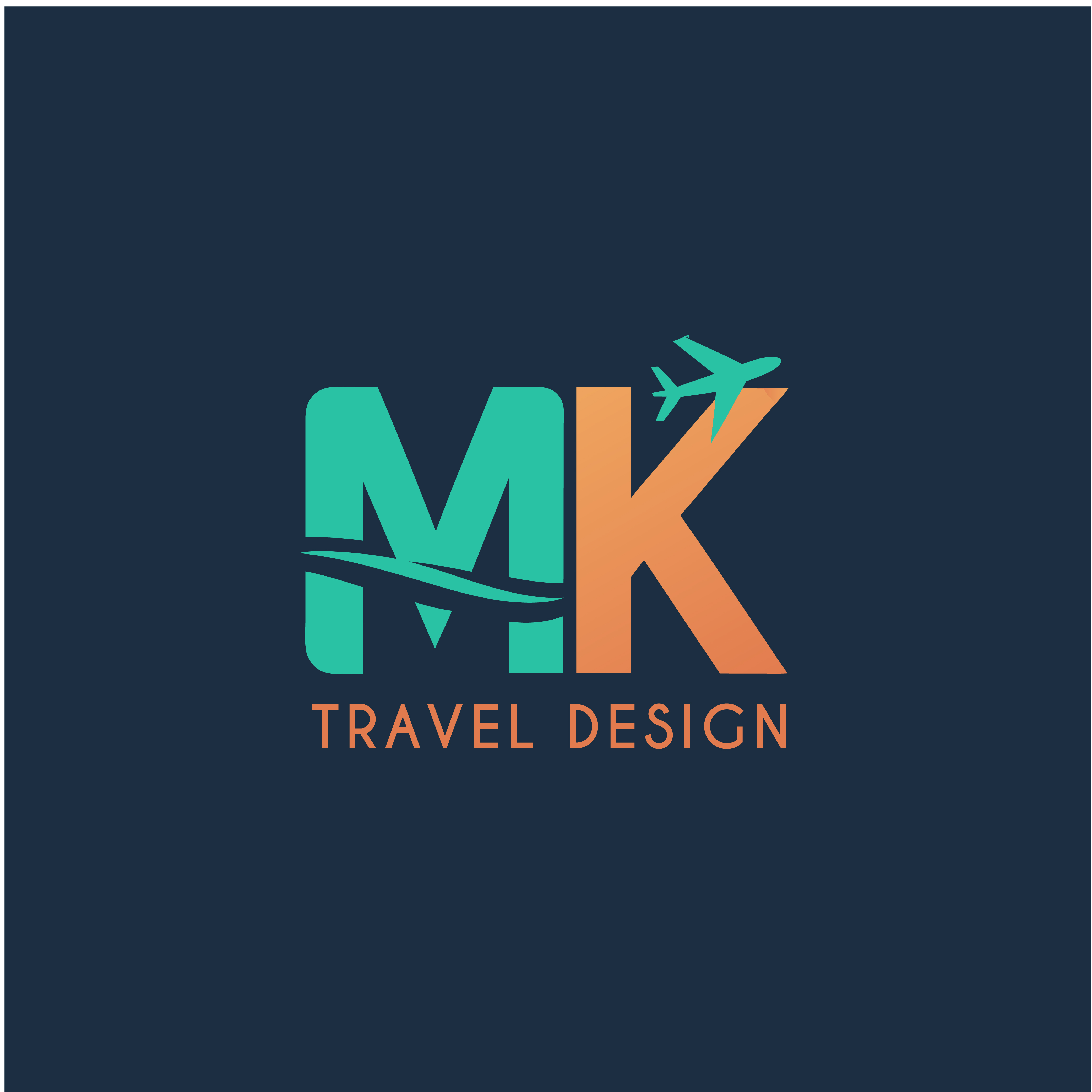 Logo Design by Sakil Mahmud 11 for MK Travel Design | Design #33394766