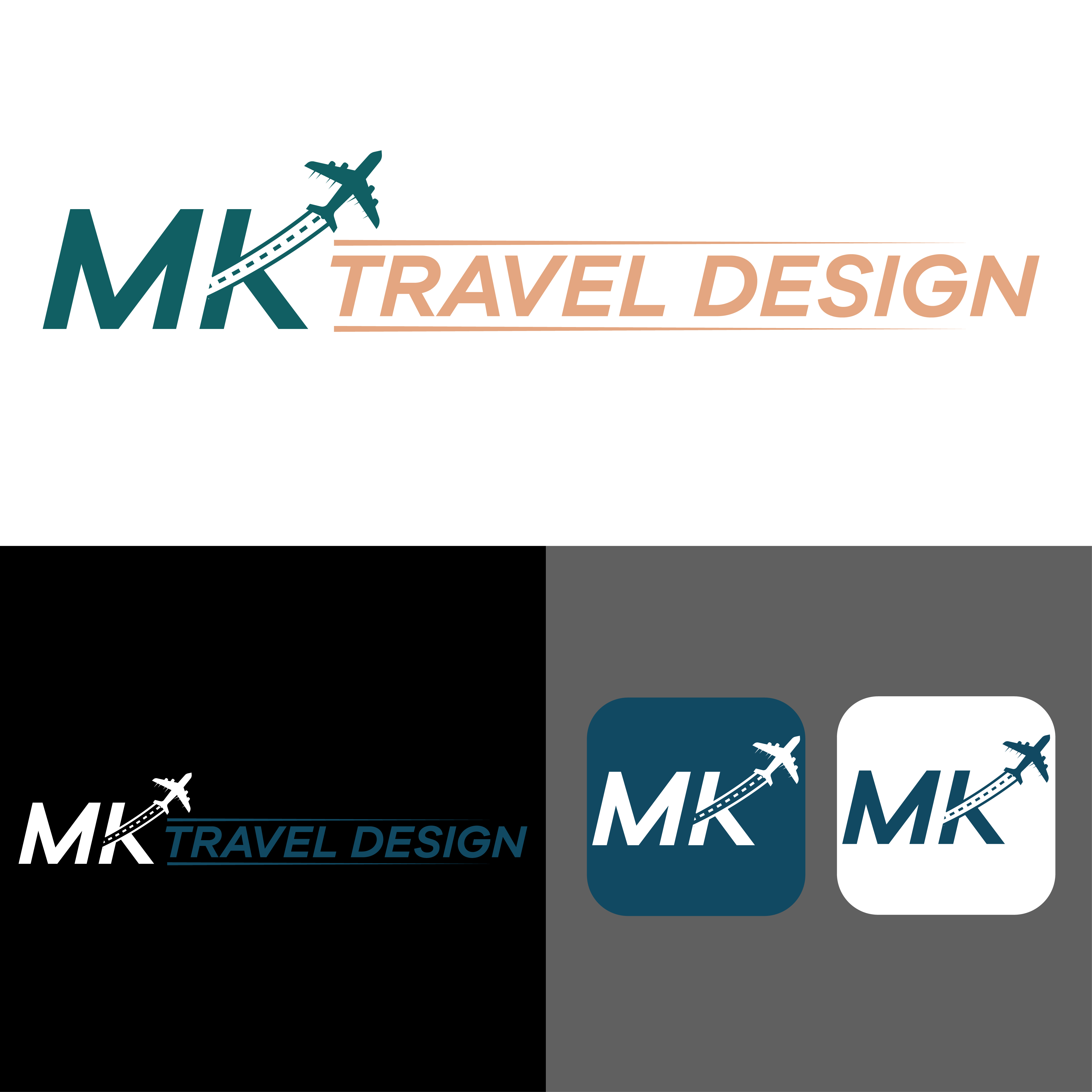 Logo Design by Ali Log's for MK Travel Design | Design #33329362
