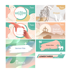 Trinity Worship Center Service Graphics design