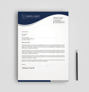 Letterhead Design by sadikul islam for Orion Asset Management, LLC | Design: #33339132