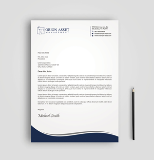 Letterhead Design by sadikul islam for Orion Asset Management, LLC | Design: #33339174