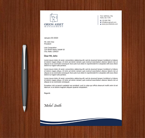 Letterhead Design by Expert Bappy for Orion Asset Management, LLC | Design: #33333019