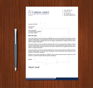 Letterhead Design by Expert Bappy for Orion Asset Management, LLC | Design: #33333039