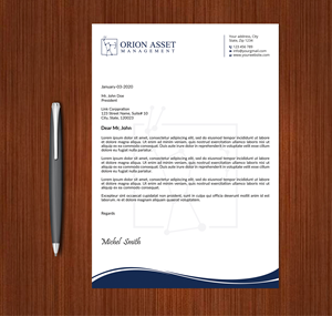 Letterhead Design by Expert Bappy for Orion Asset Management, LLC | Design: #33333053