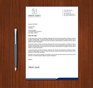 Letterhead Design by Expert Bappy for Orion Asset Management, LLC | Design: #33333069