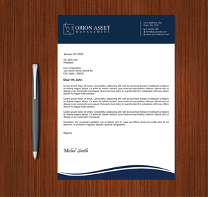 Letterhead Design by Expert Bappy for Orion Asset Management, LLC | Design: #33333142