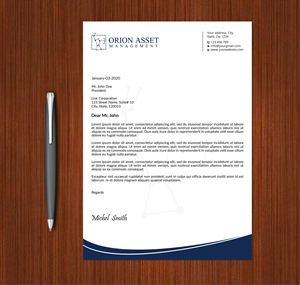 Letterhead Design by Expert Bappy for Orion Asset Management, LLC | Design: #33333283
