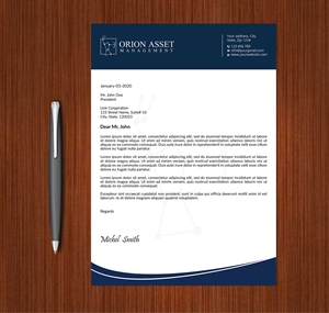 Letterhead Design by Expert Bappy for Orion Asset Management, LLC | Design: #33333285