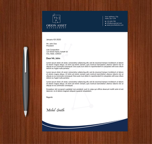 Letterhead Design by Expert Bappy for Orion Asset Management, LLC | Design: #33333287