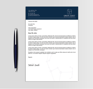 Letterhead Design by Expert Bappy for Orion Asset Management, LLC | Design: #33334507