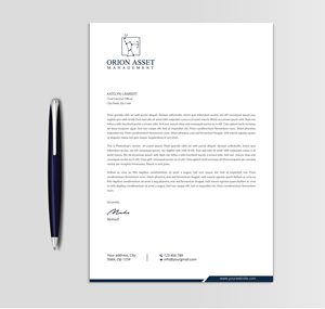 Letterhead Design by Expert Bappy for Orion Asset Management, LLC | Design: #33334524