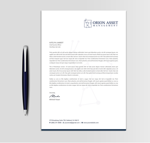 Letterhead Design by Expert Bappy for Orion Asset Management, LLC | Design: #33335045