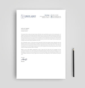 Letterhead Design by Expert Bappy for Orion Asset Management, LLC | Design: #33336123