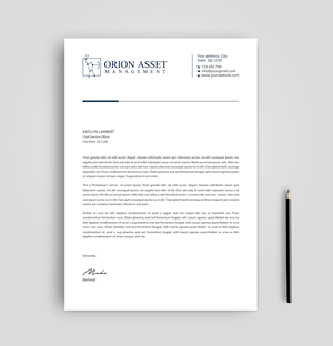 Letterhead Design by Expert Bappy for Orion Asset Management, LLC | Design: #33336185