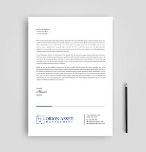 Letterhead Design by Expert Bappy for Orion Asset Management, LLC | Design: #33336208