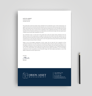 Letterhead Design by Expert Bappy for Orion Asset Management, LLC | Design: #33336239