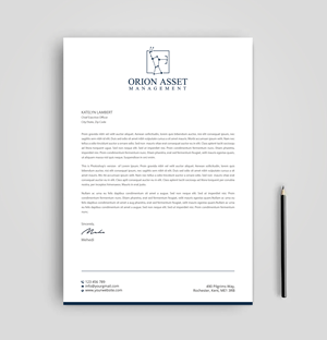 Letterhead Design by Expert Bappy for Orion Asset Management, LLC | Design: #33336276