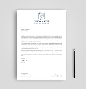 Letterhead Design by Expert Bappy for Orion Asset Management, LLC | Design: #33336277