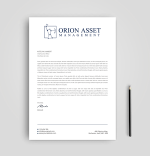 Letterhead Design by Expert Bappy for Orion Asset Management, LLC | Design: #33336279
