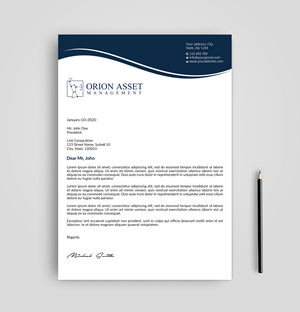 Design En-Tête par Expert Bappy pour Orion Asset Management, LLC | Design : #33338154
