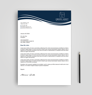 Design En-Tête par Expert Bappy pour Orion Asset Management, LLC | Design : #33338316