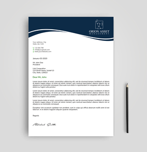 Design En-Tête par Expert Bappy pour Orion Asset Management, LLC | Design : #33338493
