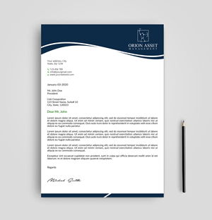 Design En-Tête par Expert Bappy pour Orion Asset Management, LLC | Design : #33338500