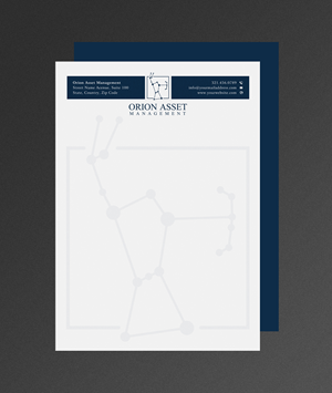 Briefkopf-Design von Sun Moon Graphic Designer für Orion Asset Management, LLC | Design: #33334820