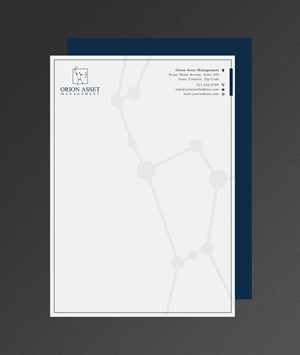 Briefkopf-Design von Sun Moon Graphic Designer für Orion Asset Management, LLC | Design: #33334822