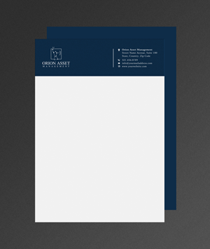 Briefkopf-Design von Sun Moon Graphic Designer für Orion Asset Management, LLC | Design: #33334872