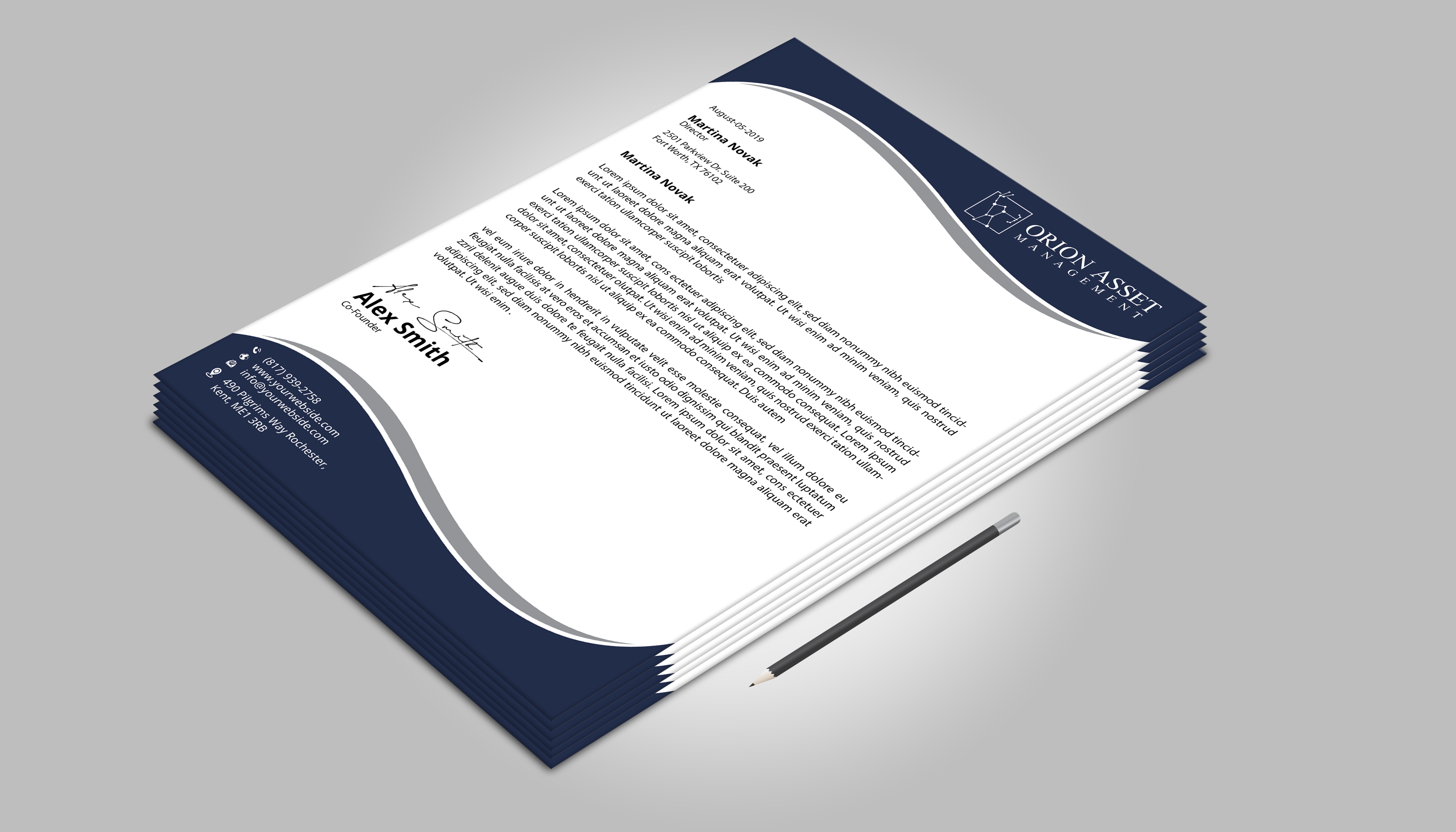 Letterhead Design by DesignerShahadat for Orion Asset Management, LLC | Design #33335959