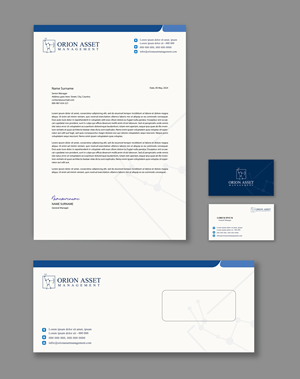 Briefkopf-Design von COLOURS BRANDING für Orion Asset Management, LLC | Design: #33337117
