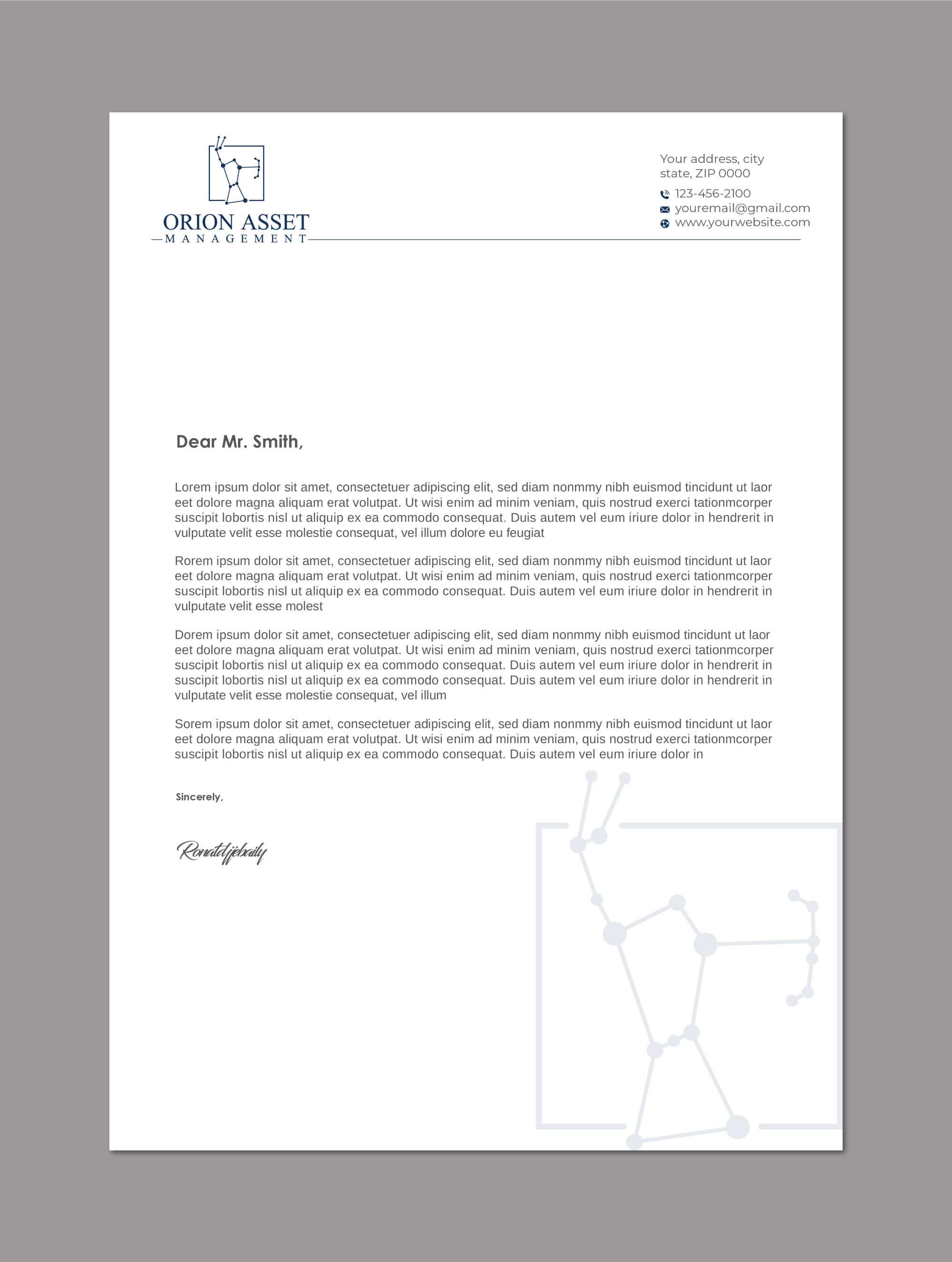 Design En-Tête par LAXMI DESIGNHUB pour Orion Asset Management, LLC | Design #33334463