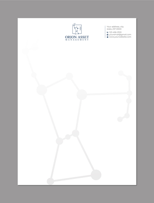 Letterhead Design by LAXMI DESIGNHUB for Orion Asset Management, LLC | Design: #33334474