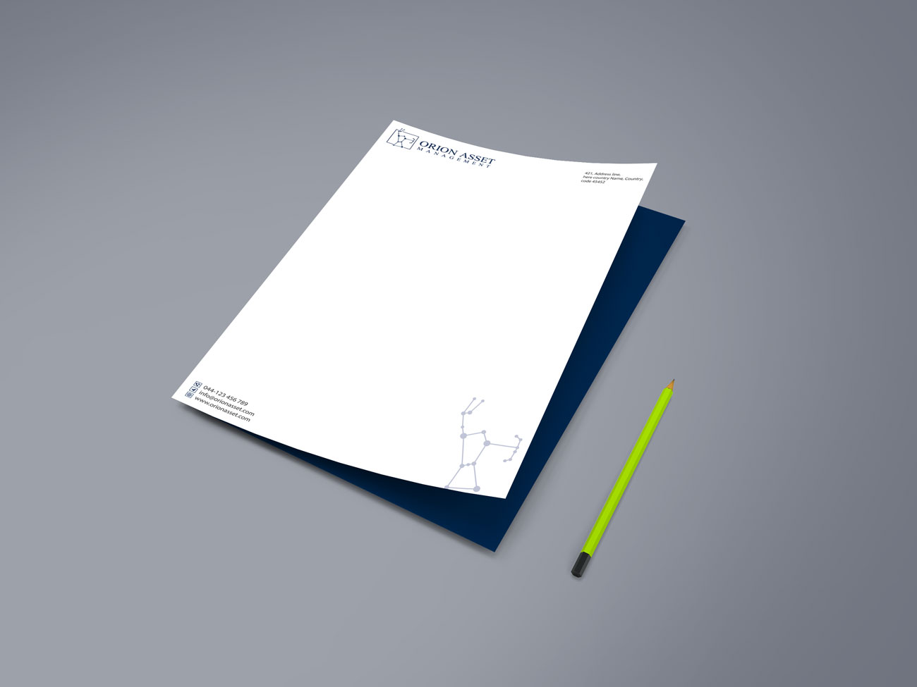 Briefkopf-Design von alpesh9520 für Orion Asset Management, LLC | Design #33341795