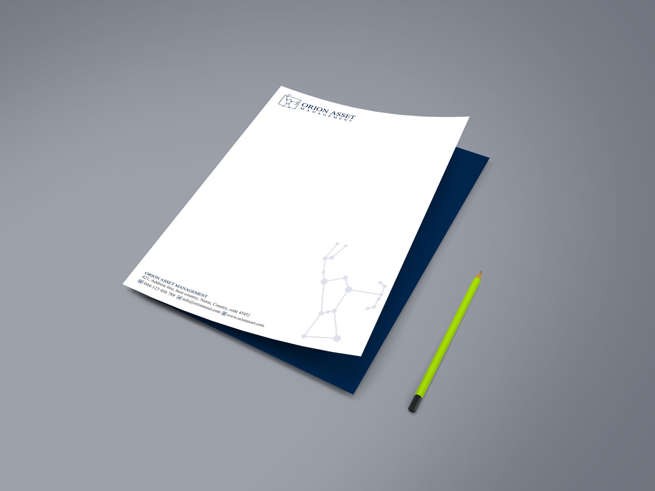 Letterhead Design by alpesh9520 for Orion Asset Management, LLC | Design #33341796