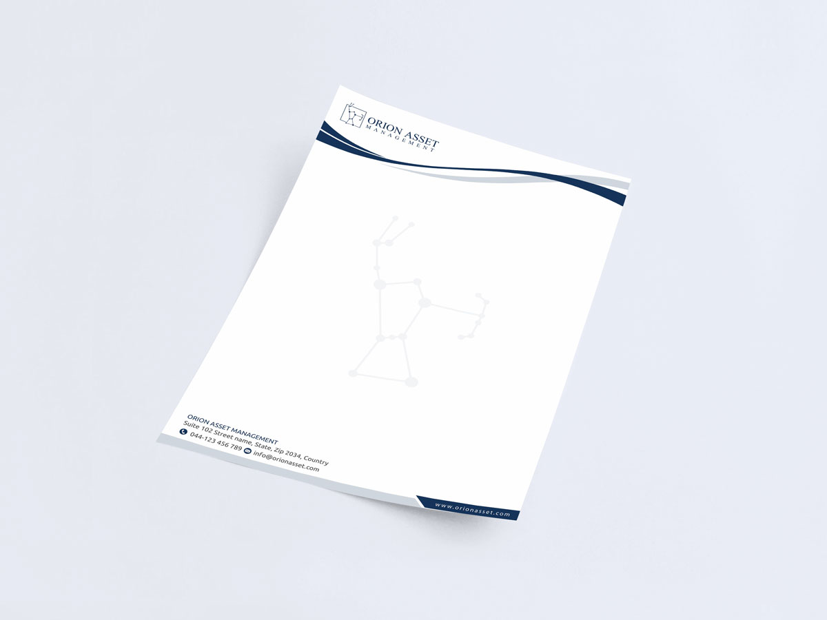 Letterhead Design by alpesh9520 for Orion Asset Management, LLC | Design #33344127