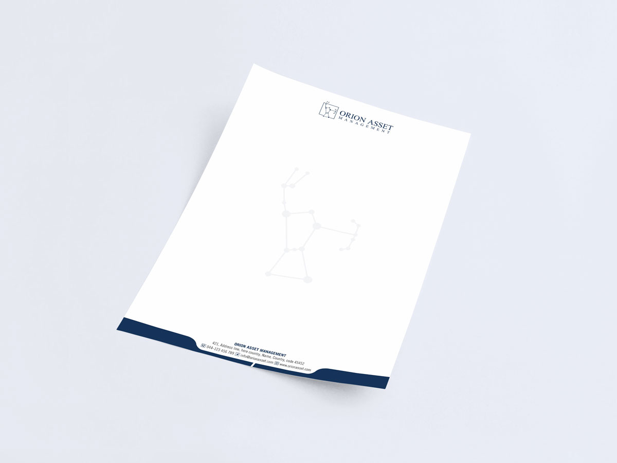 Letterhead Design by alpesh9520 for Orion Asset Management, LLC | Design #33344129