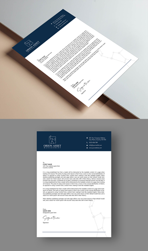 Letterhead Design by ARTOGRAPHY for Orion Asset Management, LLC | Design: #33334956